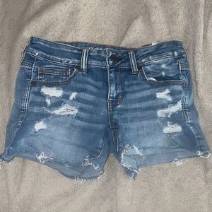 American Eagle ripped jean shorts